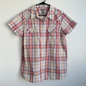 Wrangler Pearl Snap Button Down Size L